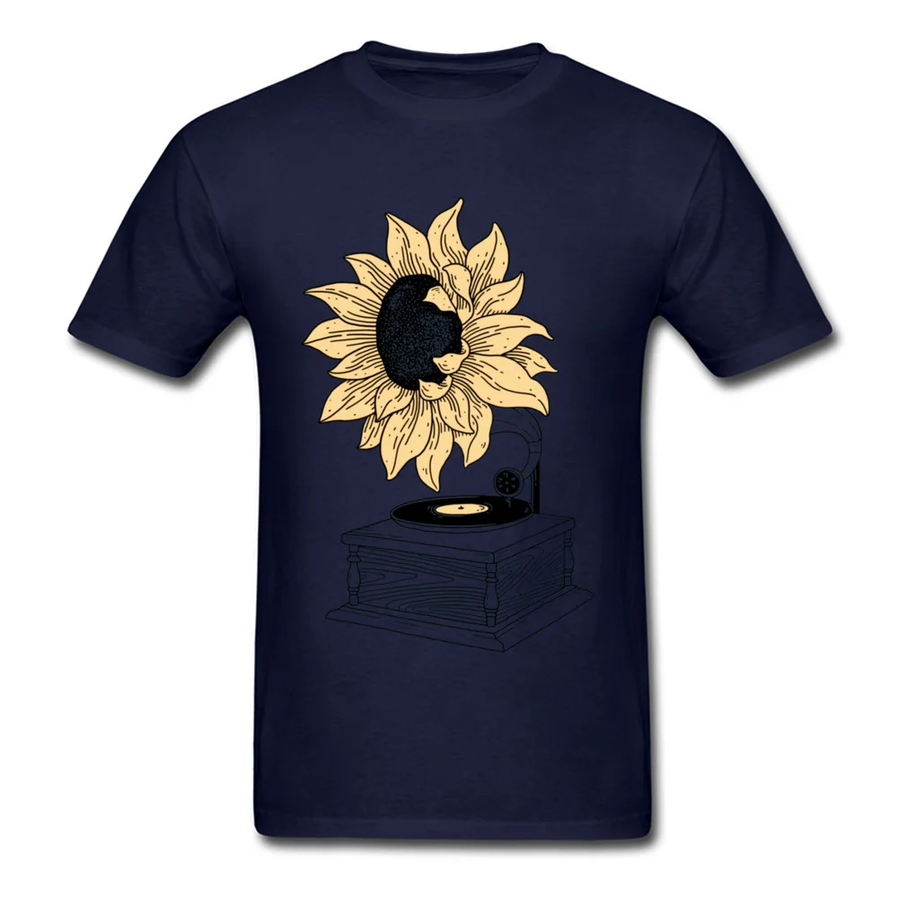 Singing in the sun 2385 Custom Tops Shirts Short Sleeve for Men 100% Cotton Summer Fall O-Neck T Shirt Normal T-Shirt Cute Singing in the sun 2385 navy