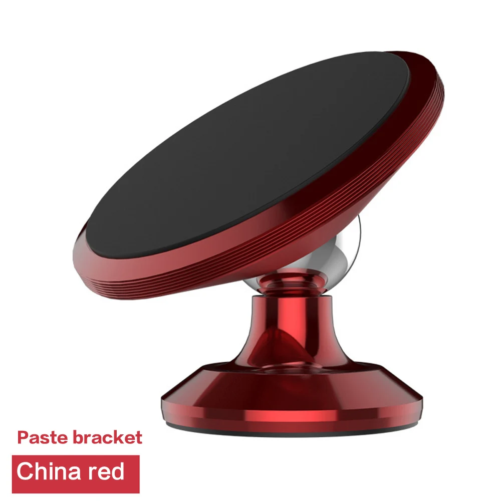 Автомобильный магнитный держатель для мобильного телефона, универсальный кронштейн для смартфона, Автомобильный кронштейн для вентиляции, автомобильный магнитный держатель для мобильного телефона с gps - Цвет: Paste red