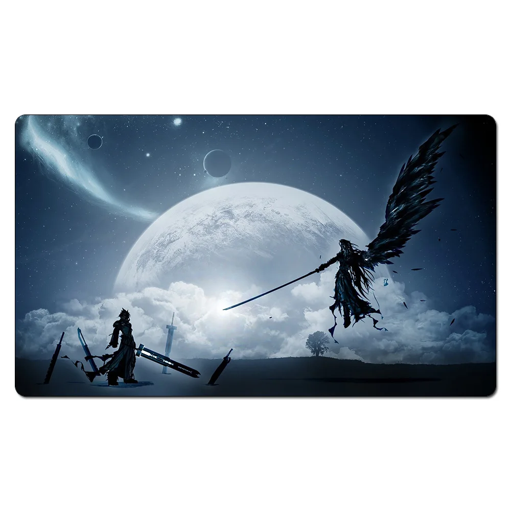 

Final Fantasy 7 Cloud Vs Sephiroth Playmat Board Games TCG Play Mat,Custom Design Rug Table Game Pad with Free Playmat Bag