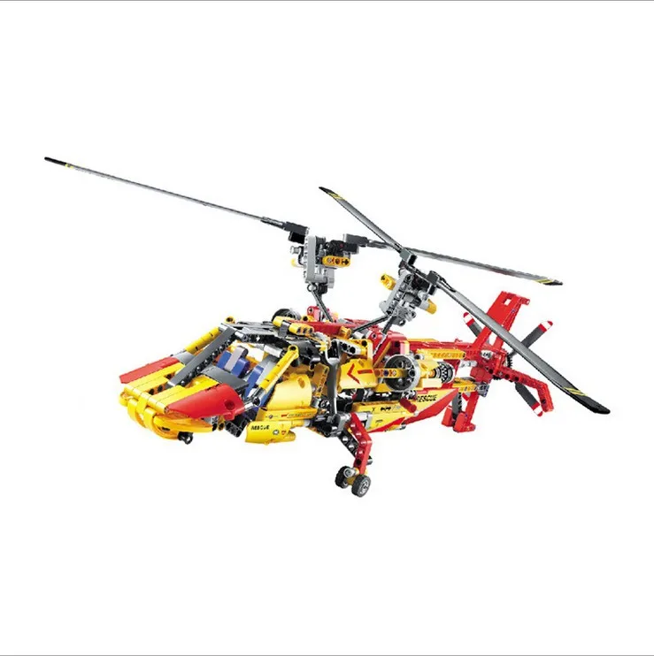 New City Rescue helicopter Deformable fit legoings technic city plane model building blocks bricks diy Toy gift boys kids