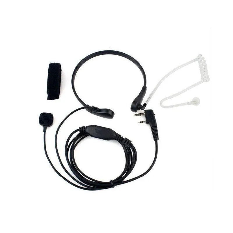 2 Pin PPT baofeng гарнитура горло микрофон для uv 5r UV 5R BF 888S Kenwood аксессуары Радио рация