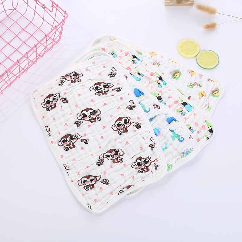 

5pcs cotton 6-layer gauze washed handkerchief baby towel baby towel saliva towel 30*50CM