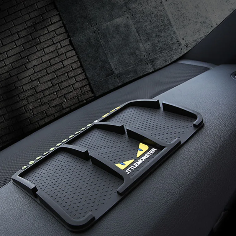 

Car Slip-resistant Pad Emblem Anti Slip Pad Rubber Mobile Sticky Stick Dashboard Non-Slip Mat Pad Interior Storage Accessories
