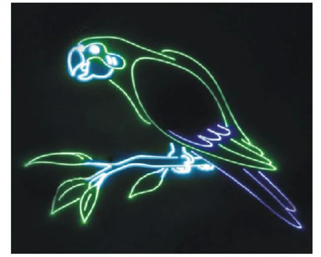 Feixe de Luz Efeito de Iluminação de Palco Luzes do Partido dos Desenhos Dmx plus plus plus plus Ilda 2x Hot Sale 1 w Rgb Full Color Animação Laser Ilda 2d Discoteca dj Strobe Animados 10 light blue wedding gown