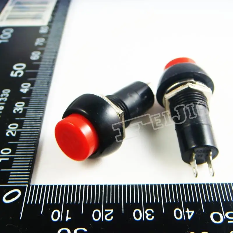 

PBS-11A Button color Red 3A/250VAC ON-OFF 2Pin Self-locking Push Button Switch 20Pcs/lot