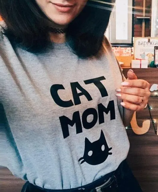 

Sugarbaby Cat Mom T shirt Cat Lover Tumblr T Shirts Crazy Cat Lady Cat Tee Women Tops And Tees Graphic T shirt Drop ship