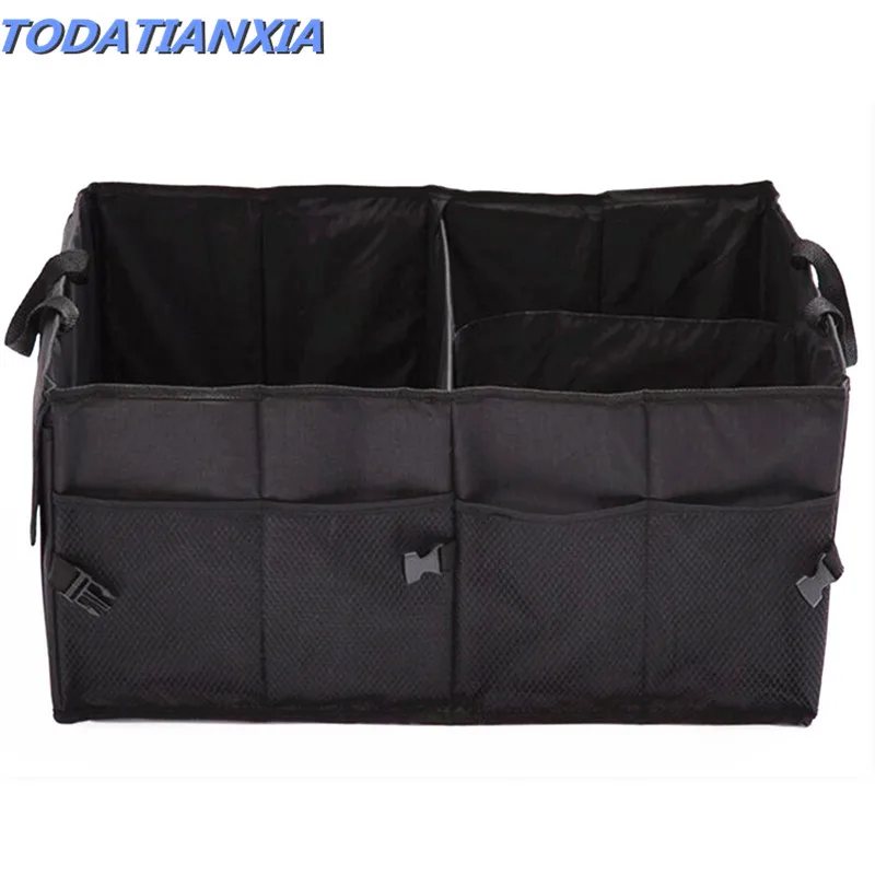 Багажник автомобиля сумка для хранения в автомобиле аксессуары складной ящик для хранения niva 2107 2106 2109 Bmw mini cooper countryman r60 r56 r50 f56 - Название цвета: Черный