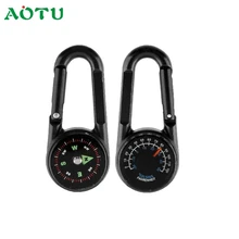 Activing Открытый Отдых Пеший Туризм Мини-Карабин брелок компас, термометр DEC.8