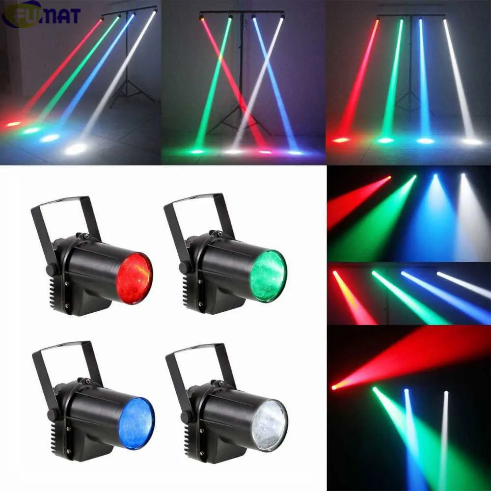

FUMAT ABS 3-Watt LED Pin Spot Projection Lighting Wedding Props Beam Lamp Bar KTV Dance Hall Sound Control Mini Stage Lighting