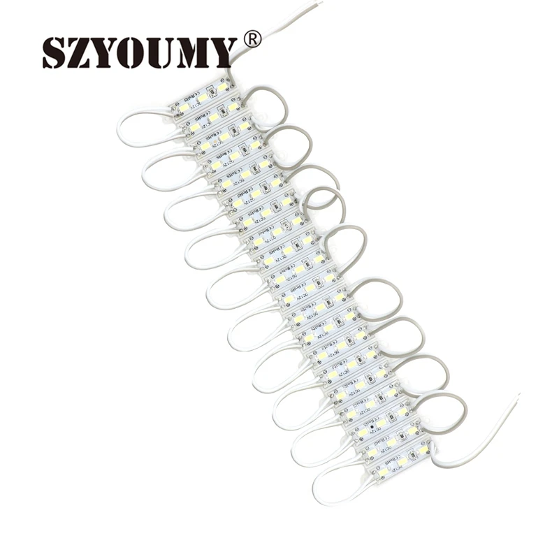 SZYOUMY DC12V SMD 5730 3 светодиодный s светодиодный модули IP65 Водонепроницаемый свет лампы 5730 белый/красный/зеленый/ синий высокое качество рекламы