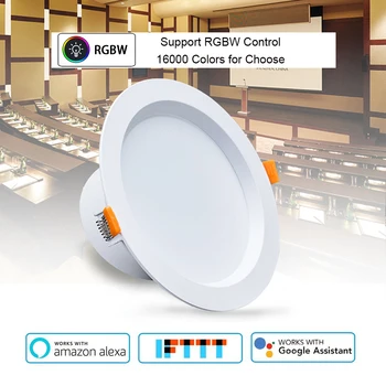 

Smart Voice Control 4 inch Downlight WiFi RGBW 10W support Alexa and Google Home IFTTT automation timer switch Control Led light