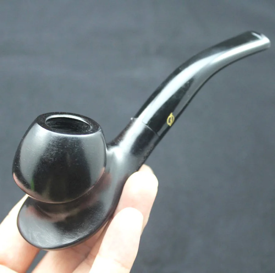 16 Set di strumenti di Natura Fatti A Mano In Legno di Ebano Tubo di Fumo di Tabacco Tubo di Fumo di Legno + Custodia + Supporto + 10pcs 9 millimetri Tubo di Filtri 360h - immagine 4