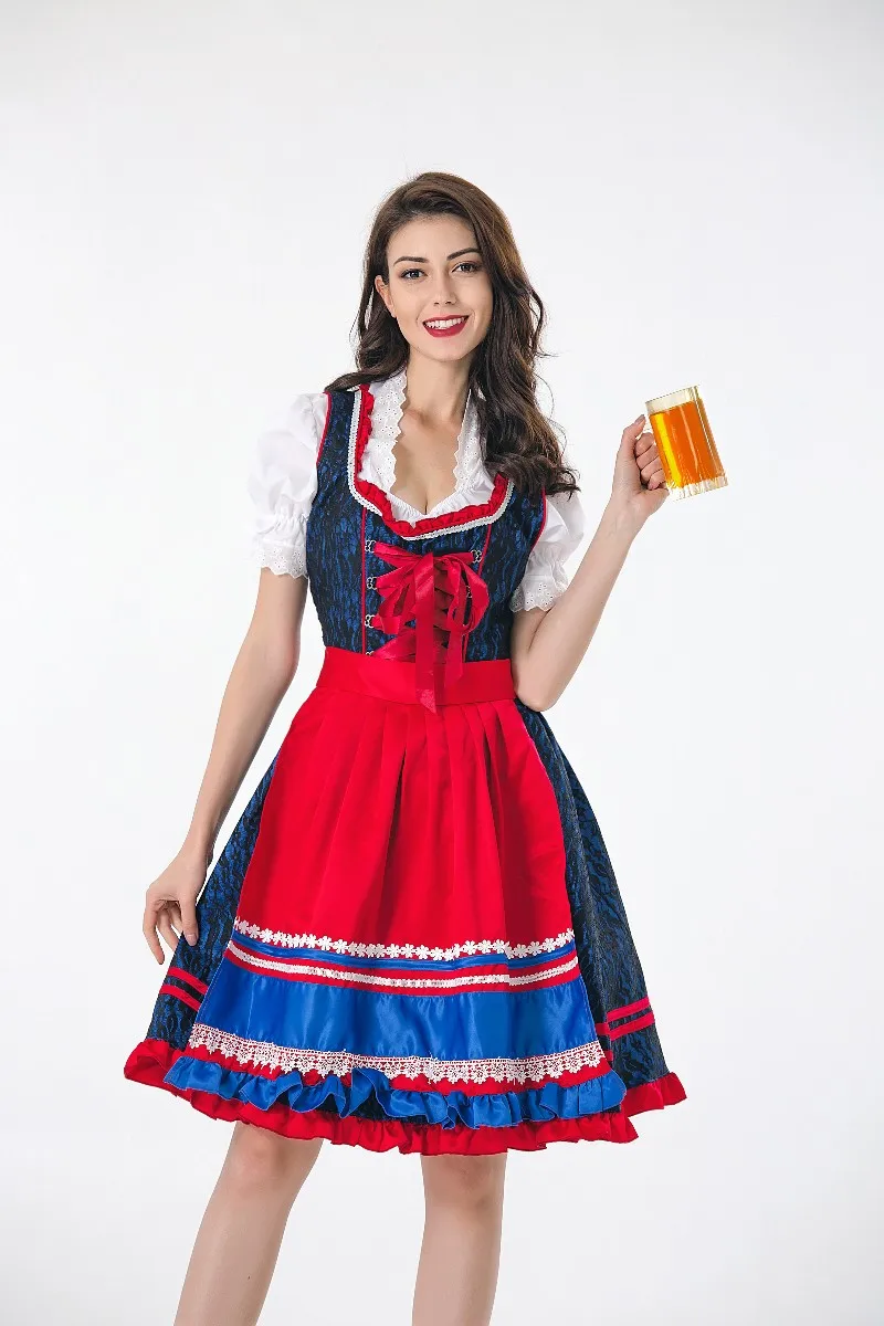Взрослый Для женщин костюм для немецкого фестиваля Октоберфест пикантные Бавария, подающая Пиво Форма эротические фантазии дирндль Wench платье Z7193