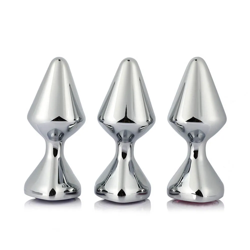 Anal Beads Stainless Steel Metal Heart Anal Plug Dildo Prostate Massager Erotic Sex Toys Products B