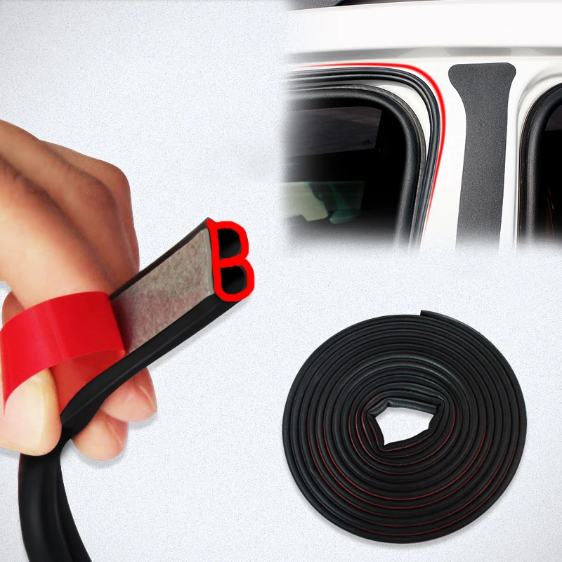 

Car-styling Car 4/5/10/16Meter B Type Car Rubber Seal Sound Insulation Weatherstrip Edge Noise Insulation Car Door Sealing Strip