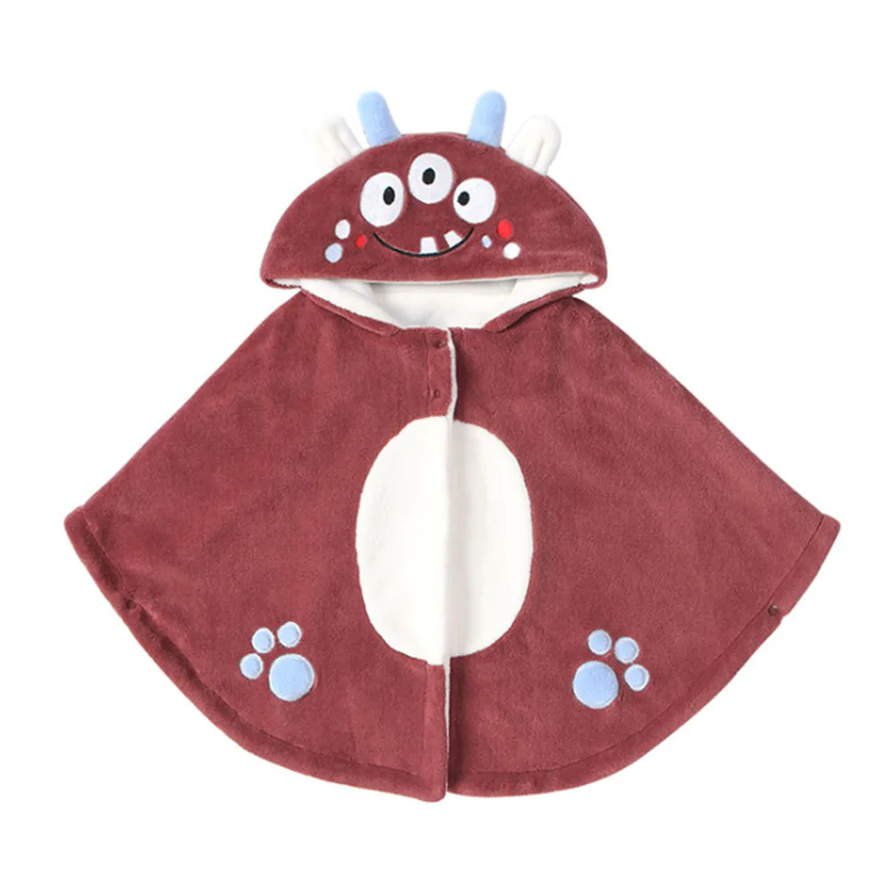 Cute Cartoon Baby Bear Clothes Coat Infant Cloak Winter Thicken Warm Hooded Outwear | Мать и ребенок