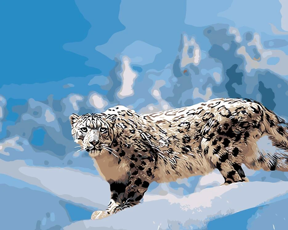 Amazon Leopard Olgemalde Bilder Durch Zahlen Digitale Bilder Tier Farbung Durch Hand Einzigartige Geschenk Fur Freunde Dekoration Painting Picture Oil Paintingunique Gift Aliexpress