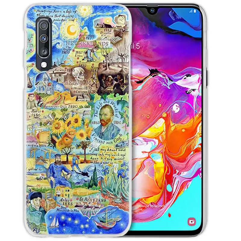 Чехол для samsung Galaxy A50 A70 A20e A40 A30 A20 A10 A8 A6 Plus A9 A7 жесткий прозрачный чехол для телефона - Цвет: 04