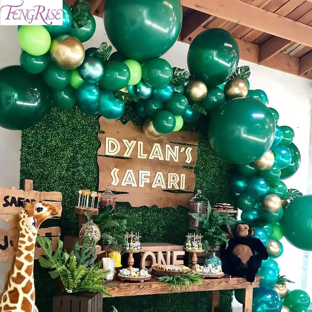 Jungle Decorations Jungle Theme Party Tropical Party Palm Leaf Balloon Luau Hawaiian Summer Hawaii Safari Birthday Supplies