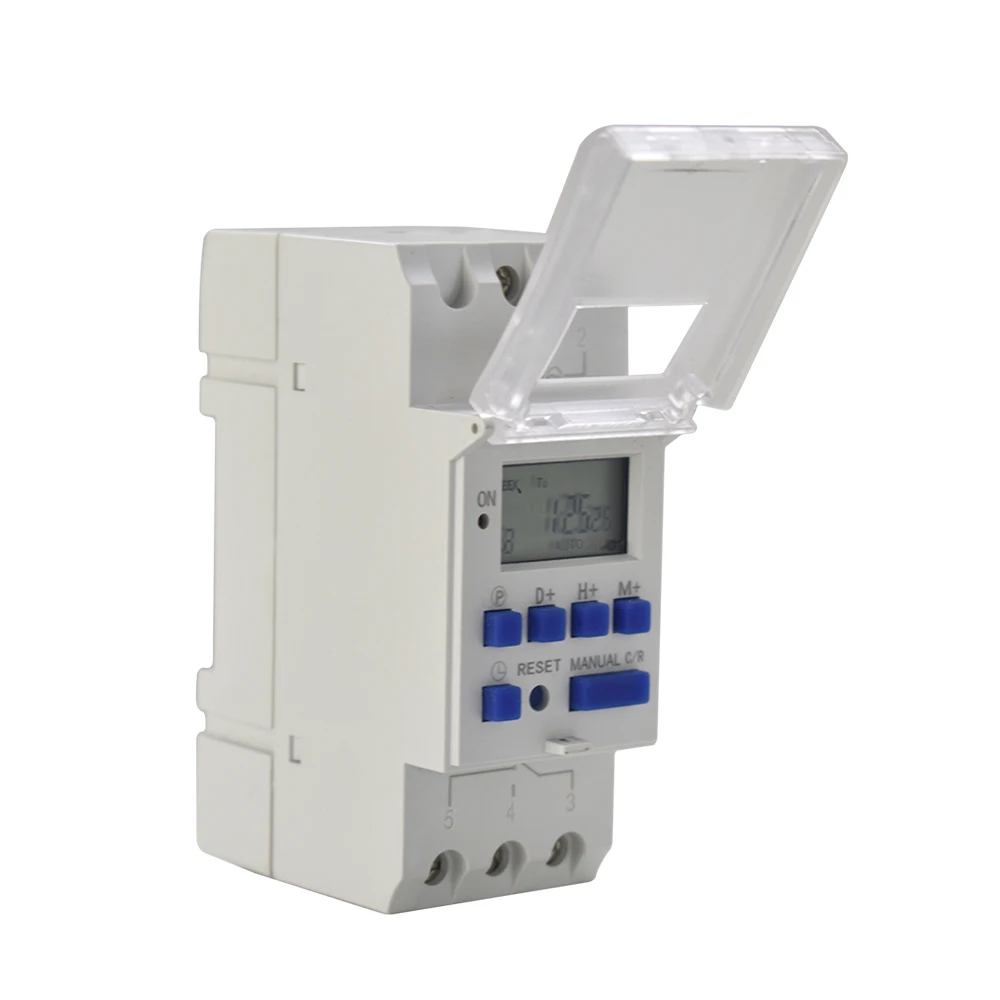 

FGHGF new AC 220 v digital LCD programmable power timer time switch relay 16A BOM timer DIN rail