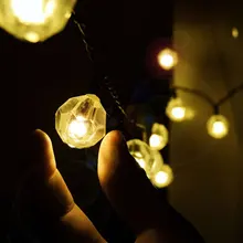 Солнечные 6 м 30 светодиодный алмаз фея строки для наружного садовые деревья украшения домашние патио для рождественской вечеринки светодиодный строка