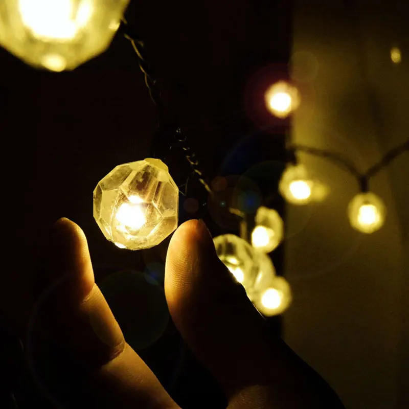 

Solar Powered 6M 30LED Diamond Fairy String for Outdoor Garden Trees Decoration Indoor Home Patio Christmas Party LED String