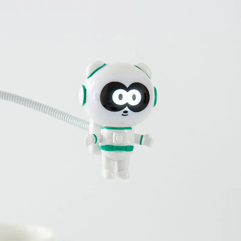 Flexible Cute Panda USB Powered Mini LED Light With ON OFF Switch Reading Lamp Bulb for Laptop PC Powerbank Charger