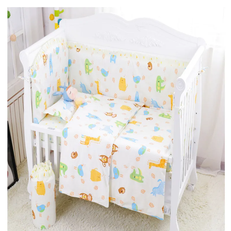 5 шт./компл. черный белый дизайн горячие детские постельные принадлежности набор кроватки хлопок постельное белье аксессуары включают 3 шт. бамперы простыня наволочка