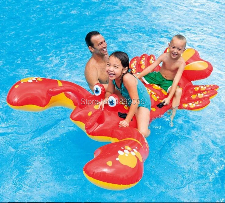 Pipi Crevettes Flottant Ile Enfants Piscine Jouant Des Jouets Amusants 2 Kiddie Assis Sur L Eau Bouee Adulte Gonflable Homard Flotteur Air Mat Aliexpress