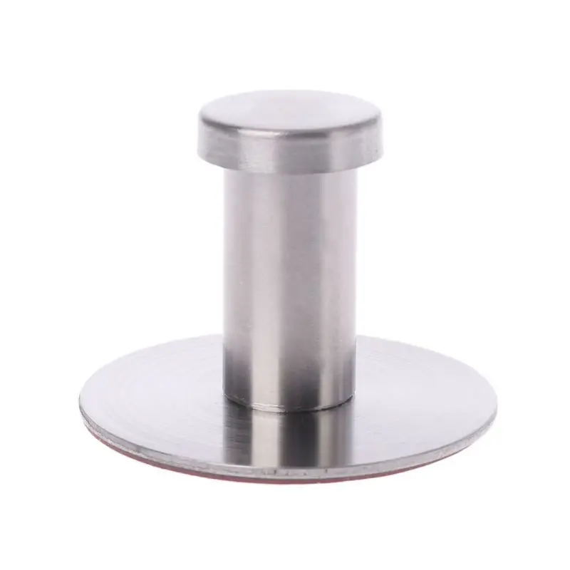 Stainless Steel Round without Drilling Self Adhesive Wall Mounted Towel Clothes Hook Sticker Robe Coat Hanger Bathroom - Цвет: 4cm