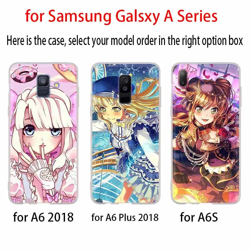 Японская мультяшная аниме кавайная девушка для Samsung Galaxy A10/A30/A40/A50/A70 A9 A8 A6 a7 2018 A3 A5