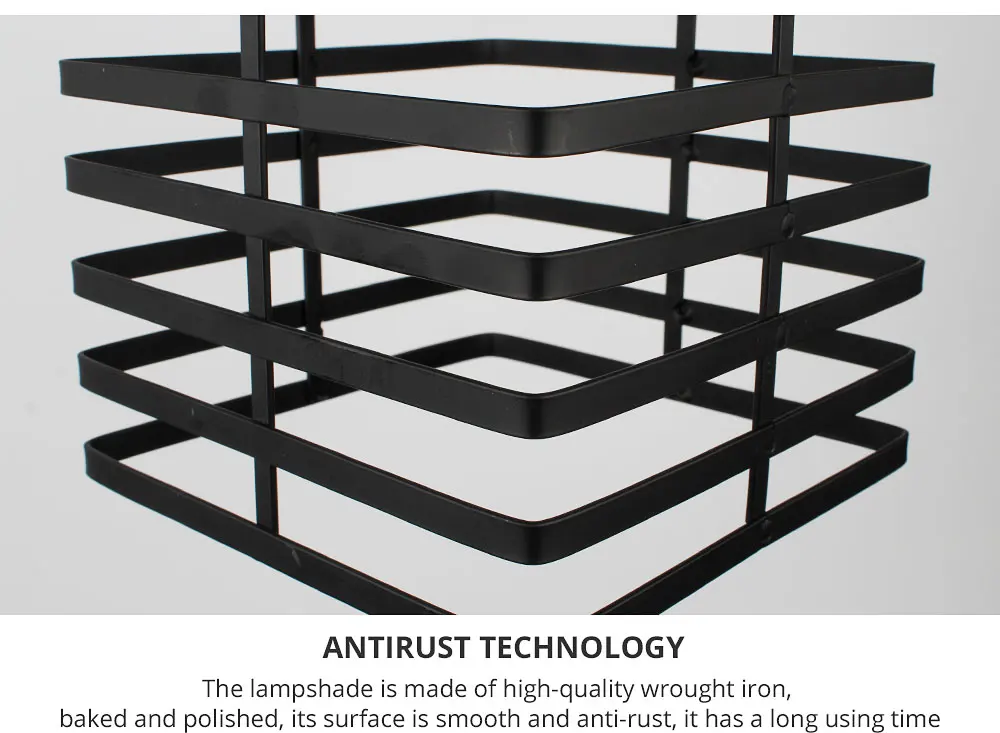 Абажур лампы охранника зажим подвесной светильник Чехлы современный кованого железа антикоррозийный творческий ресторан кафе украшения дома