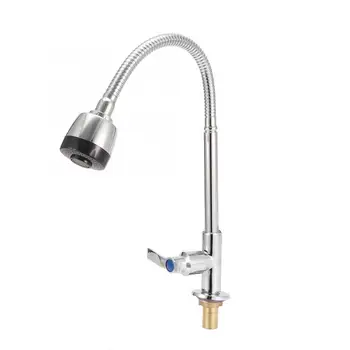 

G1/2" 360 Degree Rotation Adjustable Kitchen Sink Water Faucet Single Cold Water Tap for Home new