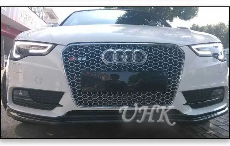 UHK для Audi A5 углеродное волокно передний бампер для губ Диффузор сплиттер бодикит протектор Modofitied 2012-UP аксессуары спойлер