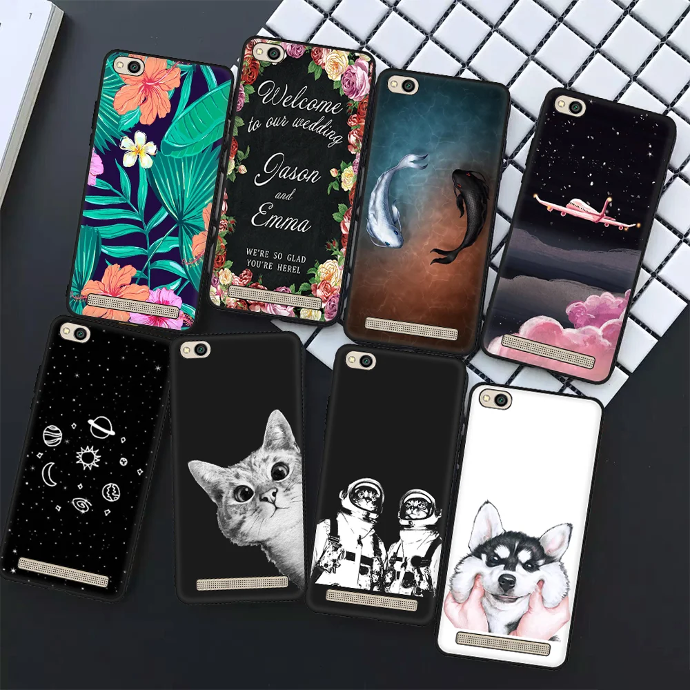 

Patterned Flower Case For Xiaomi Redmi 5A 5 Plus 4A 4X 5 Note4 4x 5 6 Pro 6A 6 Pocophone F1 Silicon TPU Bumper Back Cover Case