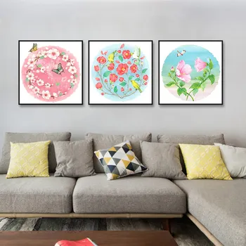 

Diy 5d Sale Diamond Embroidery, Diamond Mosaic, 5 Simple Fresh Flowers, Round, Diamond Painting, Cross Stitch, Decoration, Gift