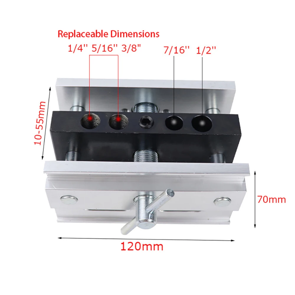 

Woodworking Self-Centering Doweling Jig Kit Drill Guide Set With 1/4'' 3/8'' 5/16'' Drill Bushings Hole Jig Puncher Tools