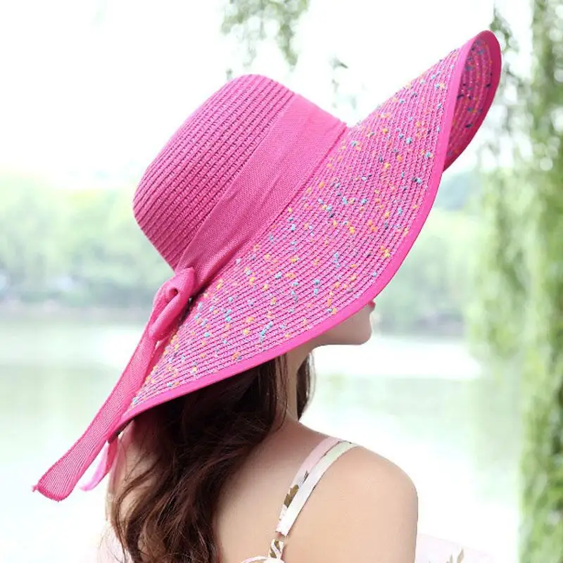 summer straw hat women big wide brim 