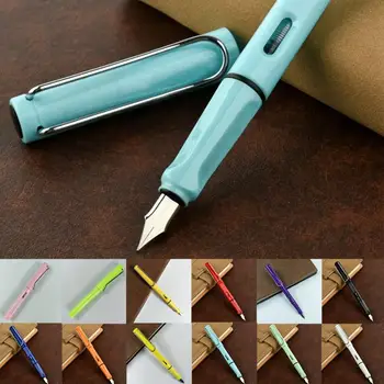 

Aluminum Alloy Fountain Pen Fine Nib 0.5mm Colorful Fountain Pen 12 Colors for Choice for School Student Office Statione#920 New