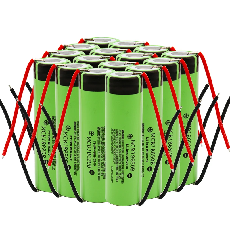 100% Новый оригинальный NCR18650BDIY + провод 3 7 v 3400 mah 18650 литиевая аккумуляторная