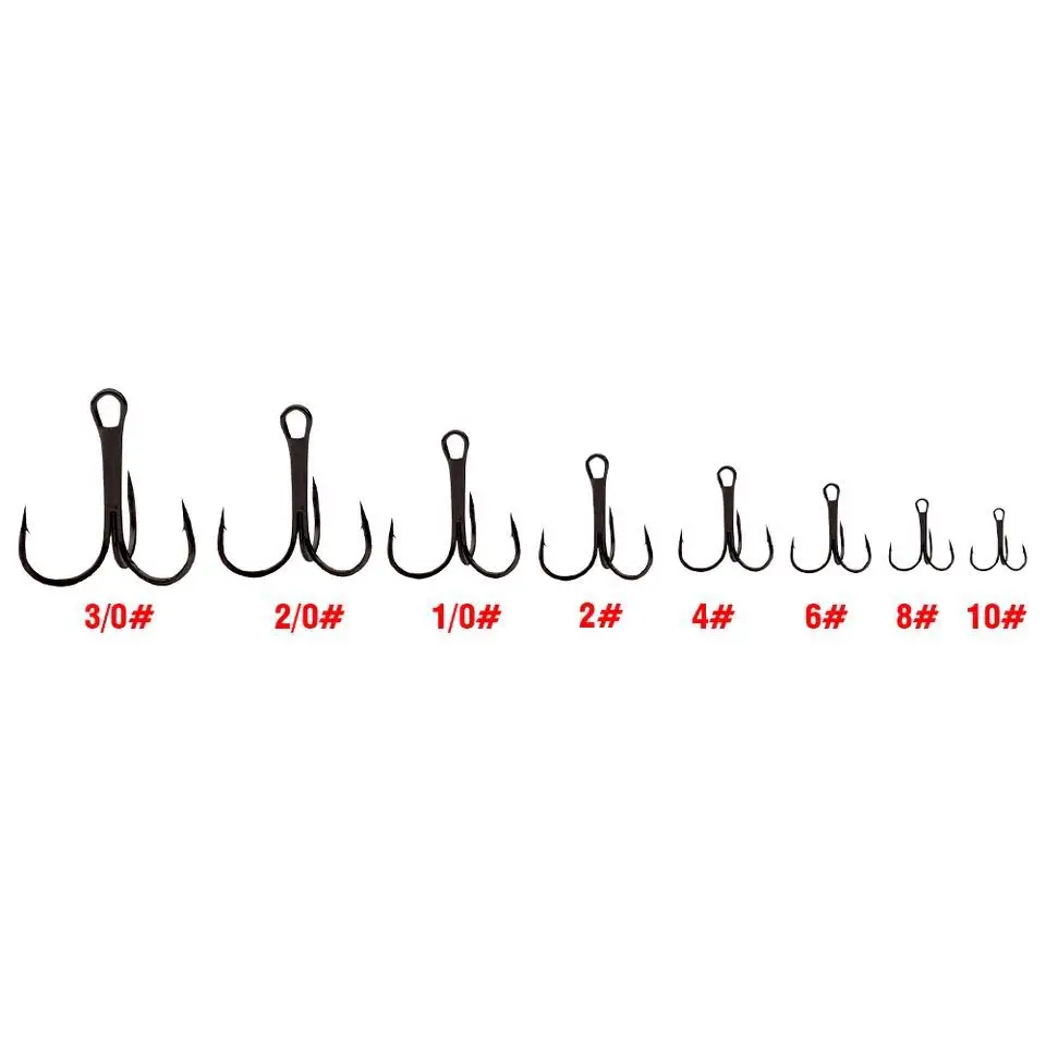 100 шт./лот 3/0#-10#35647 Высокоуглеродистая сталь рыболовный крючок колючие тройные Крючки рыболовные крючки, карповый крючок рыболовные снасти аксессуары