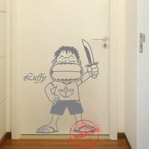 DCTAL Luffy One Piece Decal Japanese Cartoon One Piece Wall Stickers