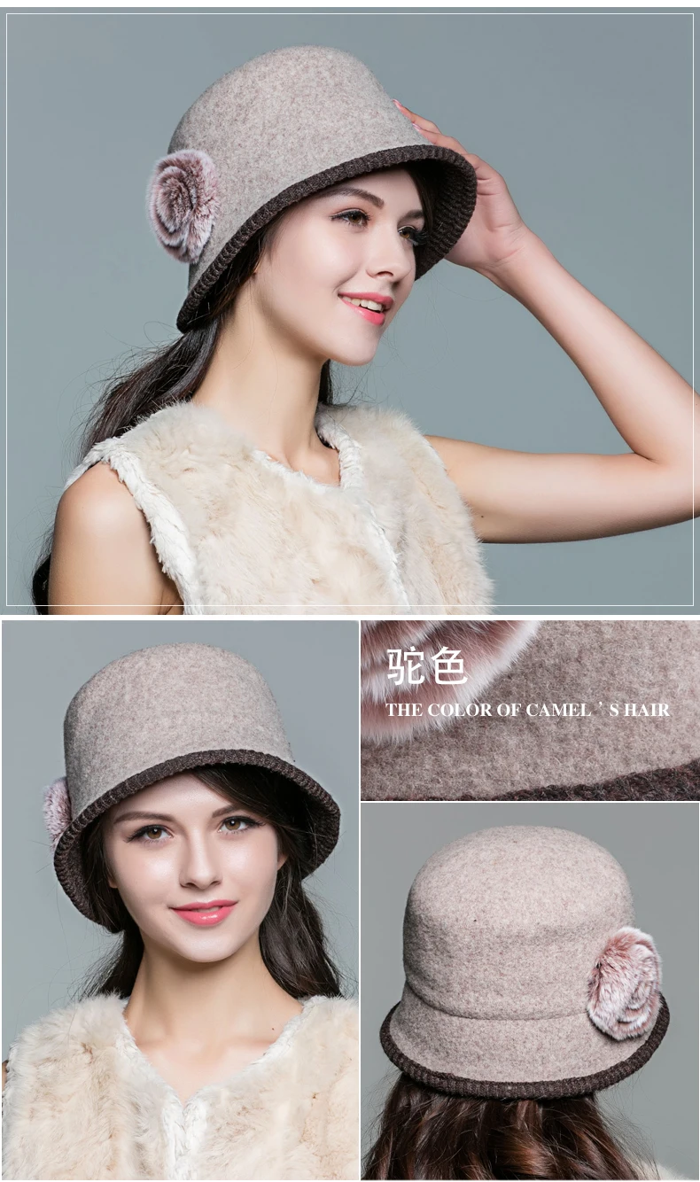 Charles Perra, женская зимняя шапка, теплая шерстяная шапка, новая мода, элегантный цветок, английский стиль, женские шапки, повседневные, женские, Fedoras 2820