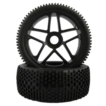 

4pcs Rc Wheels 1/8 Off Road Car Buggy Rim and Rubber Black Wheel Rims HUB HEX 17mm Rc Car Parts