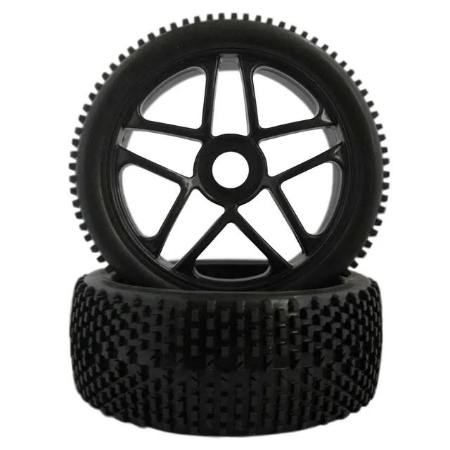 Best Offers 4pcs Rc Wheels 1/8 Off Road Car Buggy Rim and Rubber Black Wheel Rims HUB HEX 17mm Rc Car Parts
