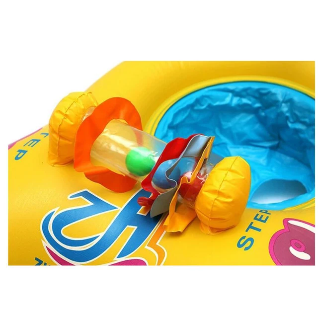 0-18M Baby Swimming Ring Inflatable Pool Float Mother Child Double Person Swimming Circle Kids Seat Float Play Water with Adult 6