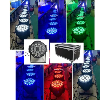 

(10lot+Flightcase) american dj wash rgbw led par 18x12w indoor par 64 led light flight case