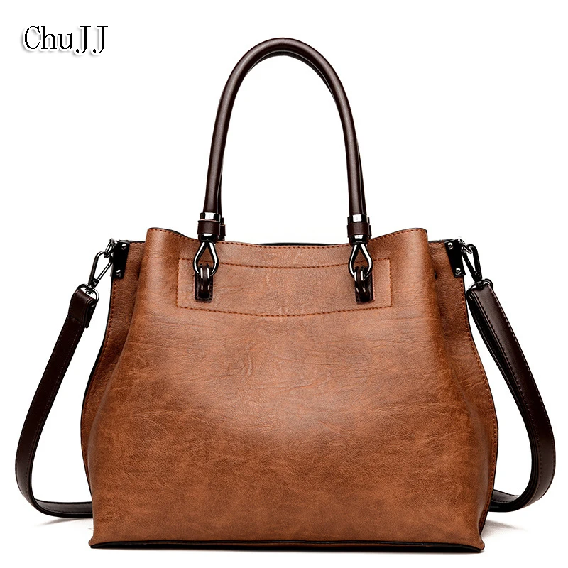 

Women's Leather Handbags Big Size Vintage Luxury Women Bags Casual Tote Women Messenger Bags Shoulder Bag Bolsas Feminina