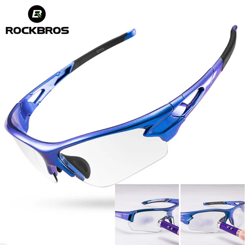 

ROCKBROS Outdoor Photochromic Glasses UV400 Running Hiking Fishing Glasses Sport Sunglasses Men Women MTB Bike Bicycle Eyerwear
