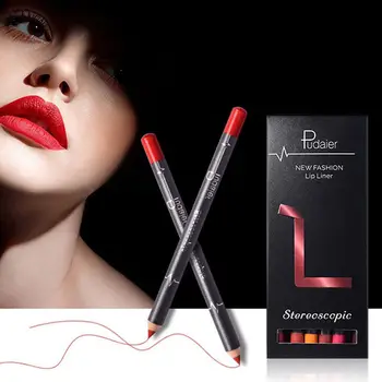 

12 Colors/Kit Sexy Matte Waterproof Lip Liner Pencil Makeup Long-lasting Lipstick Pencil Beauty Cosmetic Make up Tools Set